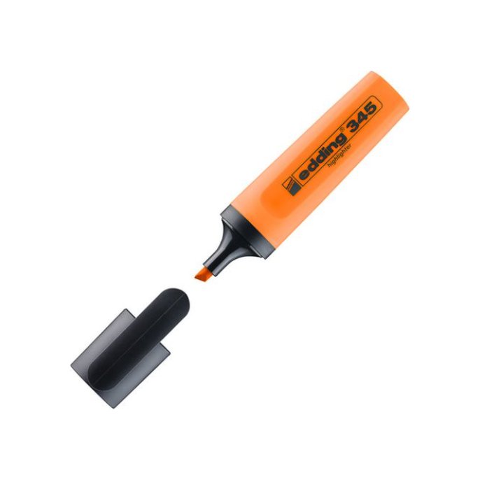 EDDING 345 Markeerstift Beitelvormige Punt 2 - 5 mm Oranje (pak 10 stuks)