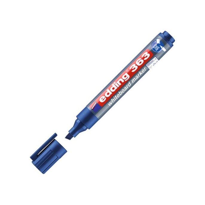 EDDING 363 Whiteboardmarker Beitelvormige Punt 1 - 5 mm Blauw (doos 10 stuks)