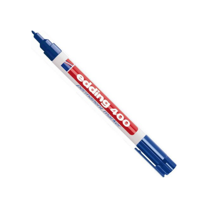 EDDING 400 Permanente Marker Ronde Punt 1 mm Blauw (pak 10 stuks)