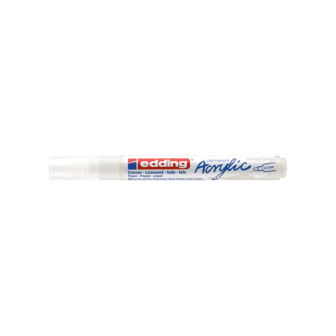 EDDING 5100 Acrylmarker Medium Wit (pak 10 stuks)