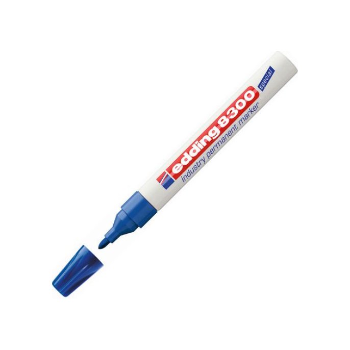 EDDING 8300 Industry Permanente Marker Ronde Punt 1.5 - 3 mm Blauw (doos 10 stuks)