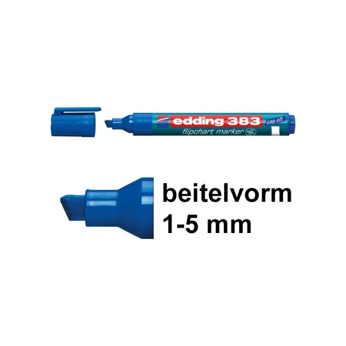 EDDING Flipover marker 383 1 - 5 mm blauw (pak 10 stuks)