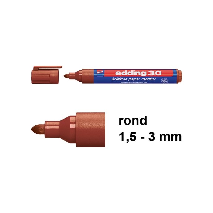 EDDING Flipovermarker Brilliant 1.5 mm bruin (doos 10 stuks)