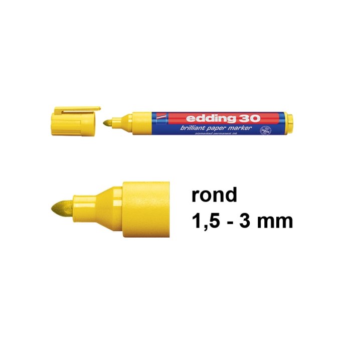 EDDING Flipovermarker Brilliant 1.5 mm geel (doos 10 stuks)