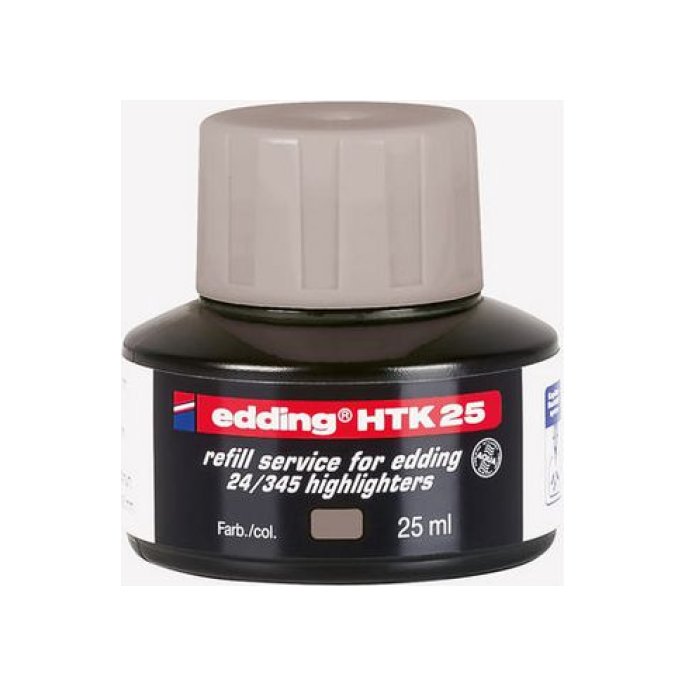 EDDING HTK-25 Inktnavulling Markeerstift 25ml Grijs (fles 25 milliliter)