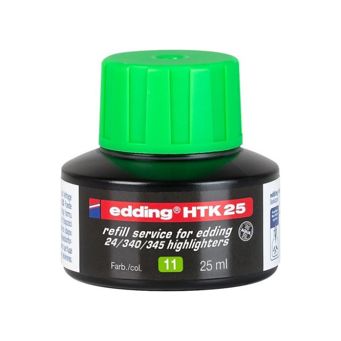 EDDING HTK-25 Inktnavulling Markeerstift 25ml Lichtgroen (fles 25 milliliter)