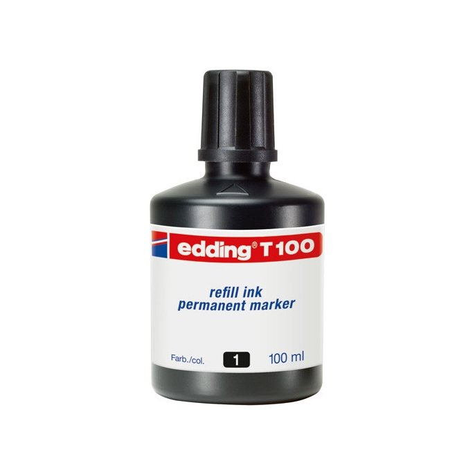 EDDING Inkt Zwart (fles 100 milliliter)