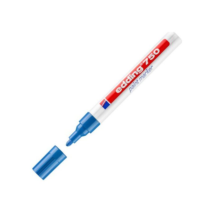 EDDING Lakmarker 750 2 - 4 mm blauw (pak 10 stuks)