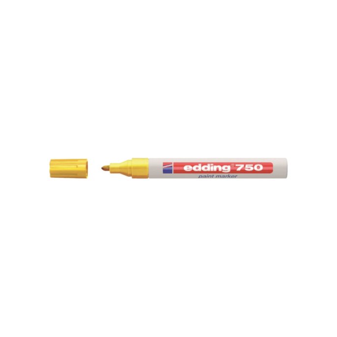 EDDING Lakmarker 750 2 - 4 mm geel (pak 10 stuks)