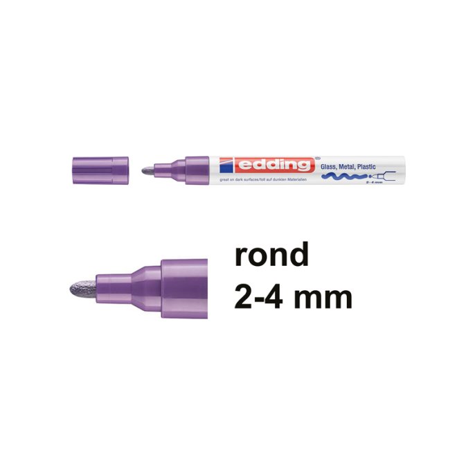 EDDING Lakmarker 750 2 - 4 mm violet (pak 10 stuks)