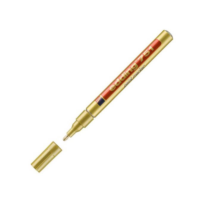 EDDING Lakmarker 751 1 - 2 mm goud (pak 10 stuks)