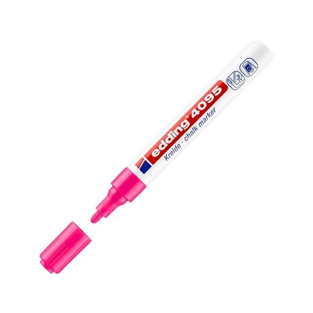 EDDING e-4095 Krijtmarker 2 - 3 mm Neon roze (doos 10 stuks)