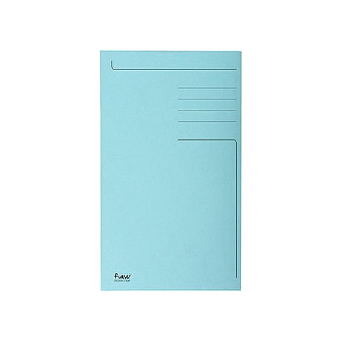 EXACOMPTA 3-Klepsmap Folio 280 g/m² Gerecycled karton Blauw (pak 50 stuks)