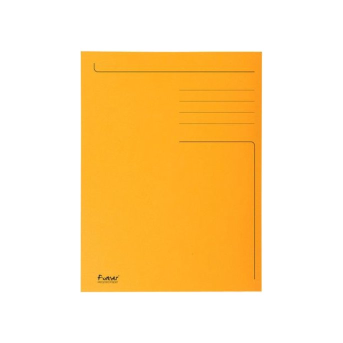 EXACOMPTA 3-Klepsmap Folio 280 g/m² Gerecycled karton Oranje (pak 50 stuks)