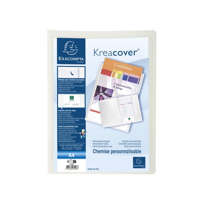 EXACOMPTA Presentatiemap Krea Cover PP A4 wit