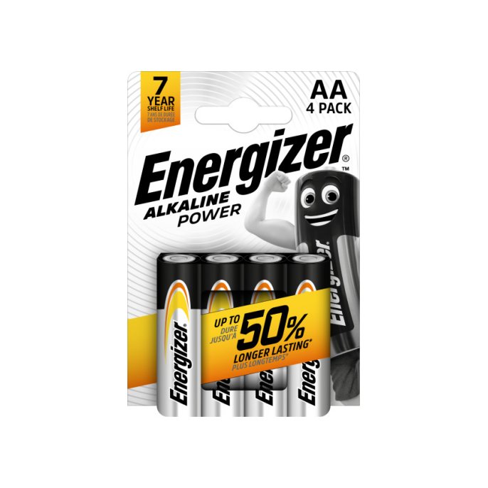 Energizer Alkaline Power AA Batterij 1.5 V (pak 4 stuks)