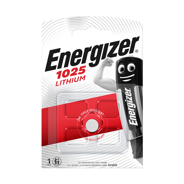 Energizer CR1025 Knoopcel Batterij. diameter 10 mm. 3 V