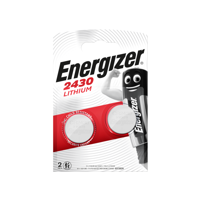 Energizer CR2430 Knoopcel Batterij diameter 24 mm 3 V (pak 2 stuks)