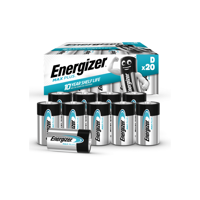 Energizer Energizer Max Plus D Batterij (pak 20 stuks)