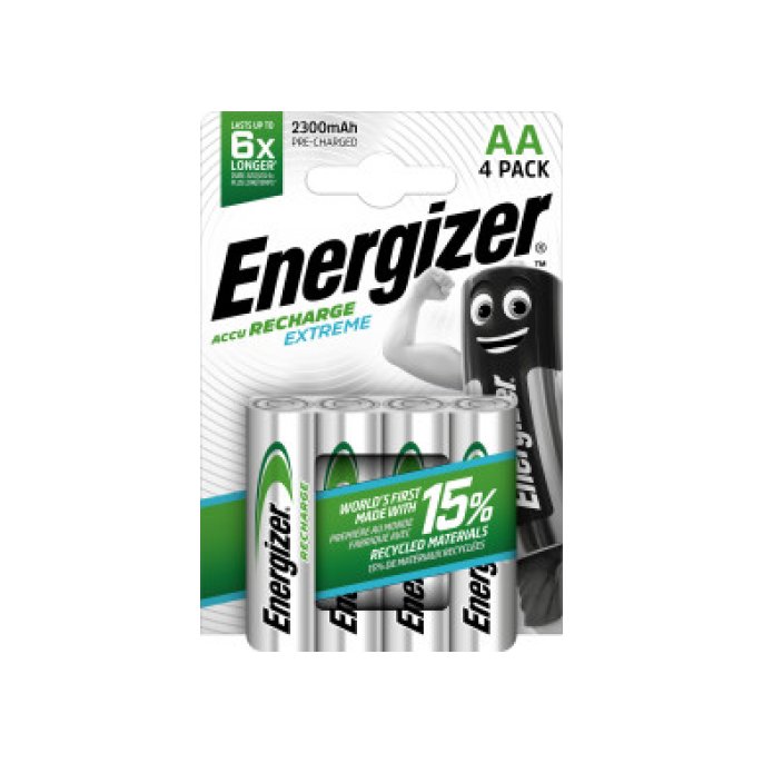 Energizer Extreme Oplaadbare AA batterijen (pak 4 stuks)