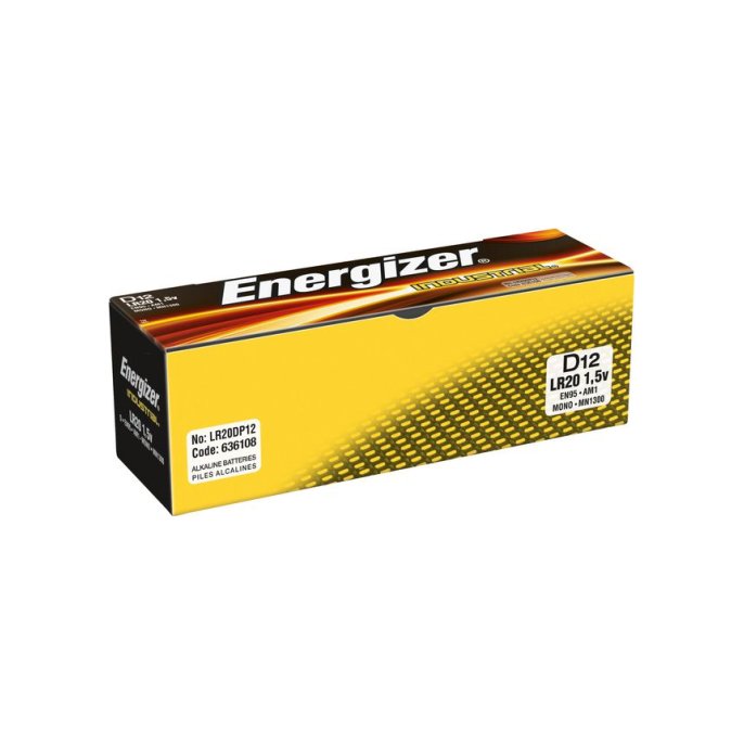 Energizer Industrial D Batterij 1.5 V (pak 12 stuks)