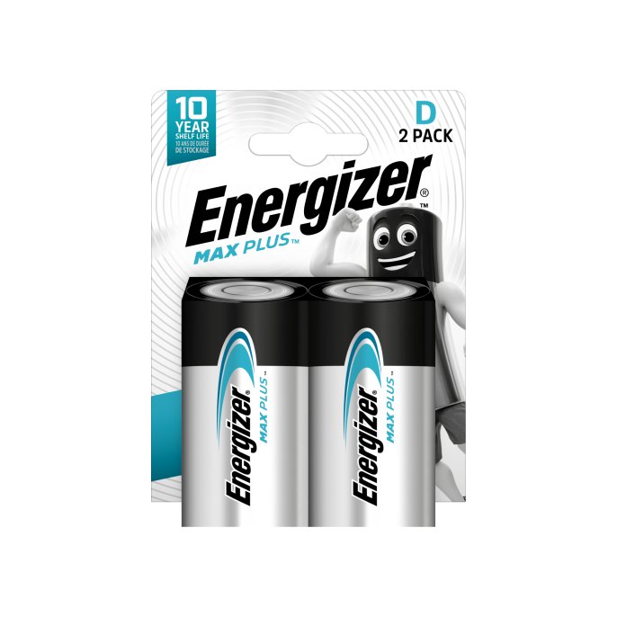 Energizer Max Plus D Batterij 1.5 V (pak 2 stuks)