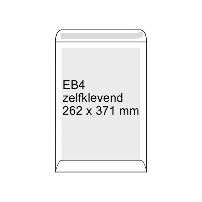 Envelop 262x371mm bordrug P/S wit (10 stuks)