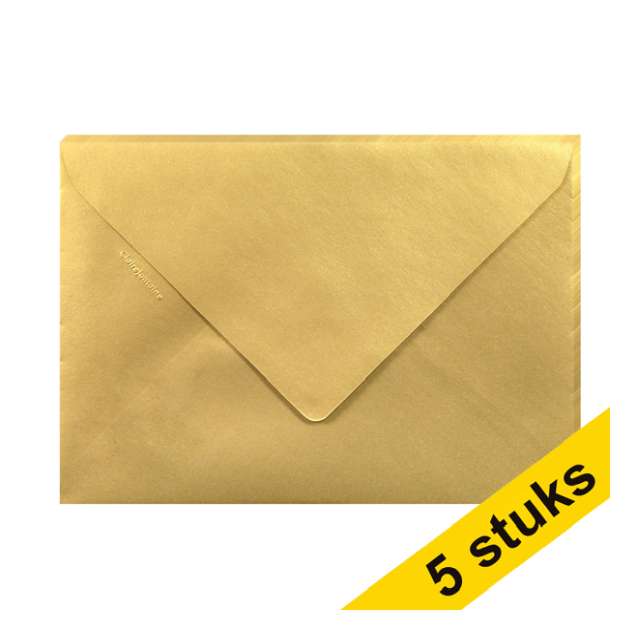 Envelop C5 120g goud/pk5