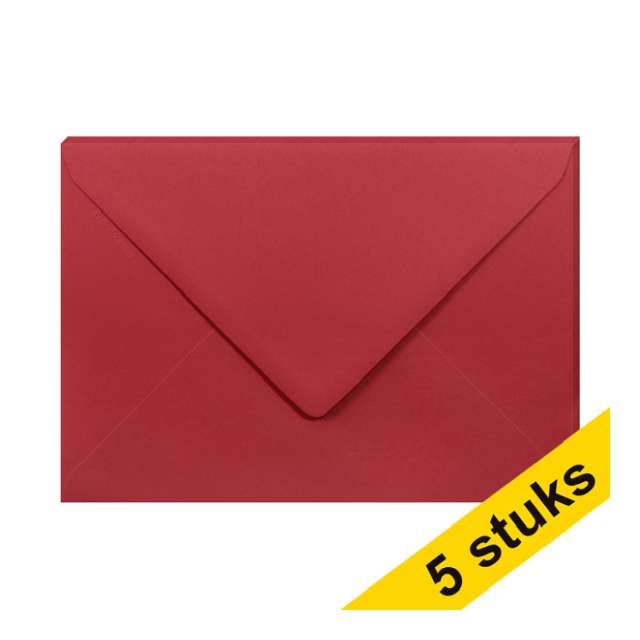 Envelop C5 120g rood/pk5