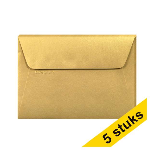 Envelop C6 120g goud/pk5