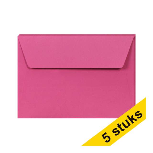 Envelop C6 120g roze/pk5