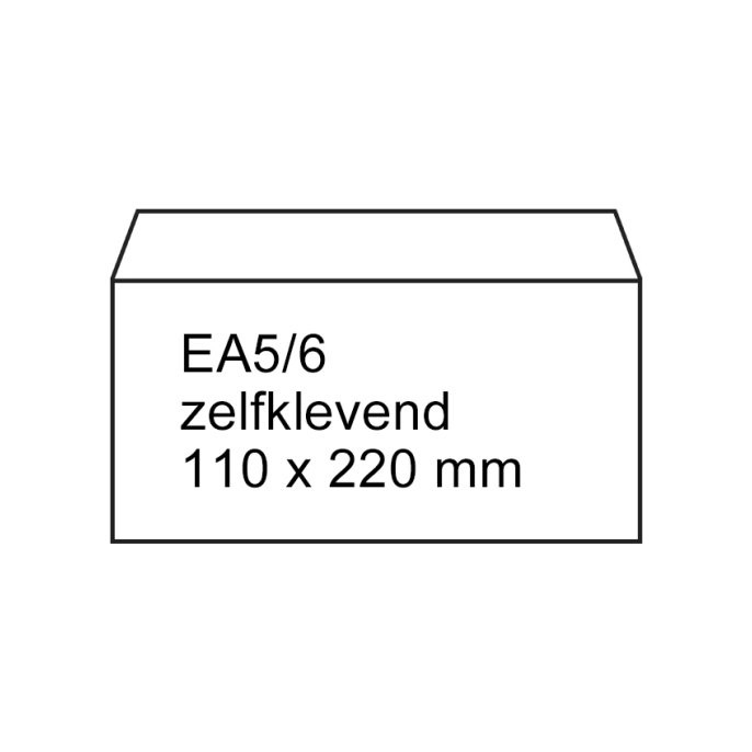 Envelop Raadhuis 110x220mm P/S/pk200