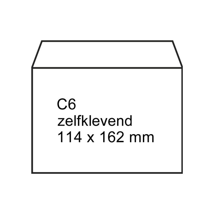 Envelop Raadhuis 114x162mm P/S (50 stuks)