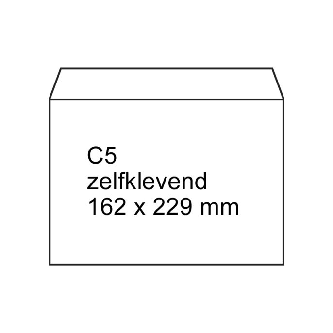 Envelop Raadhuis 162x229mm P/S (100 stuks)