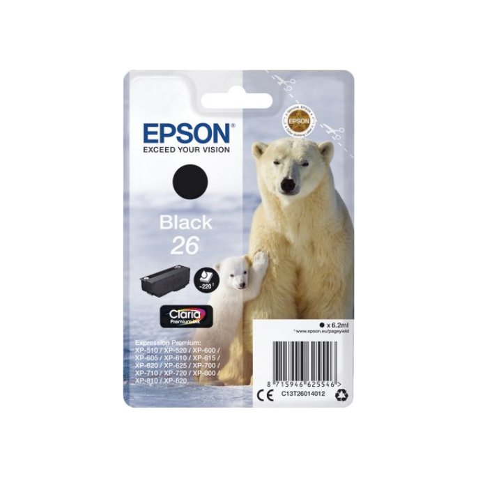 Epson 26 Inktcartridge Zwart