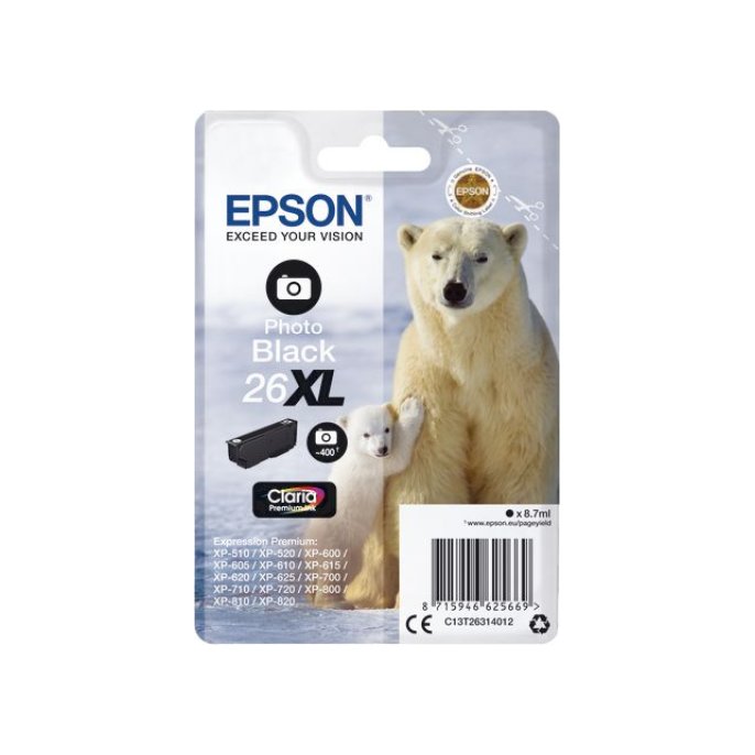 Epson 26XL Inktcartridge Foto zwart