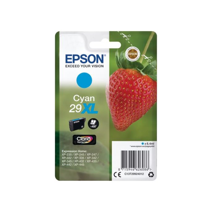 Epson 29XL Inktcartridge Hoog Capaciteit Cyaan