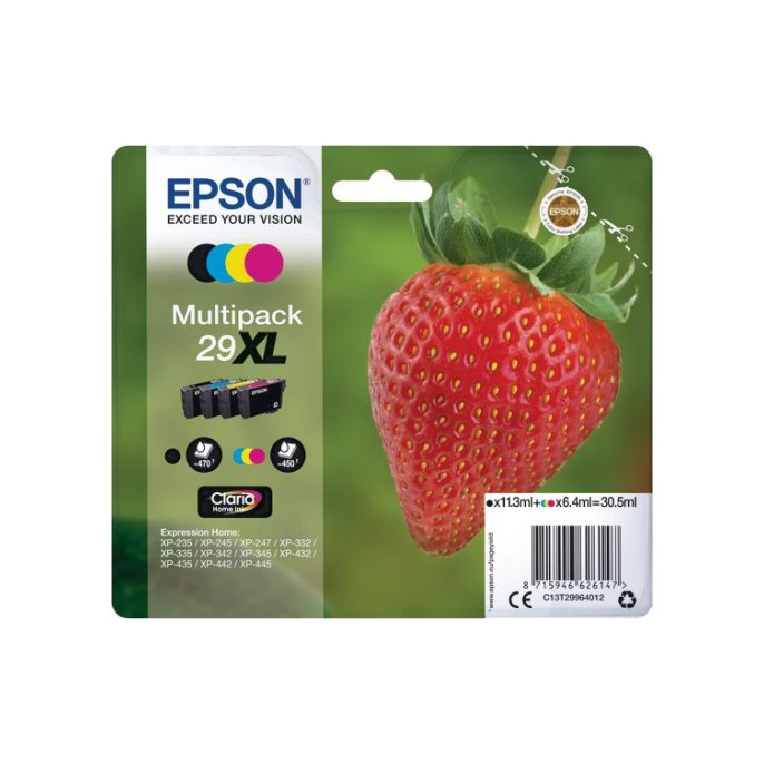 Epson 29XL Inktcartridge Multipack Zwart (pak 4 stuks)