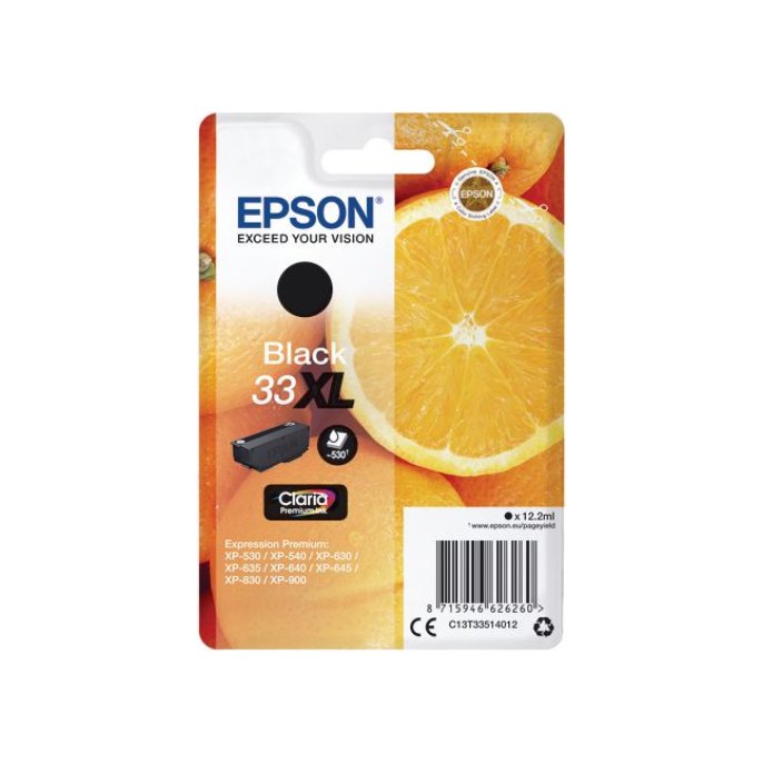 Epson 33XL Inktcartridge Hoog Capaciteit Zwart