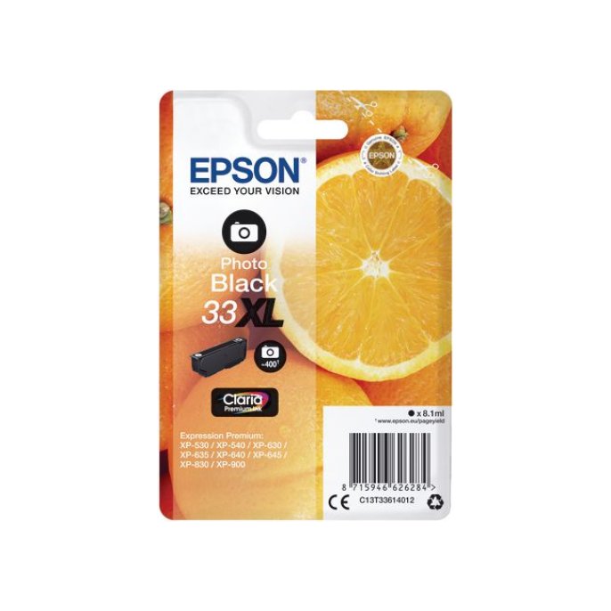 Epson 33XL Inktcartridge Hoog Capaciteit Zwart