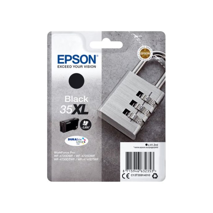 Epson 35XL Inktcartridge. Zwart