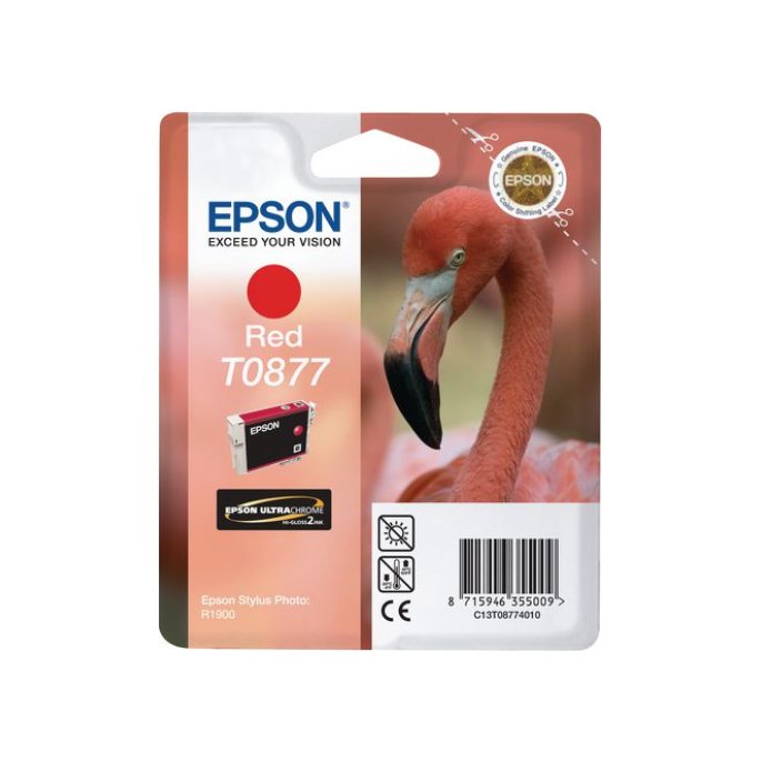 Epson T0877 Inktcartridge Hoog Capaciteit Rood