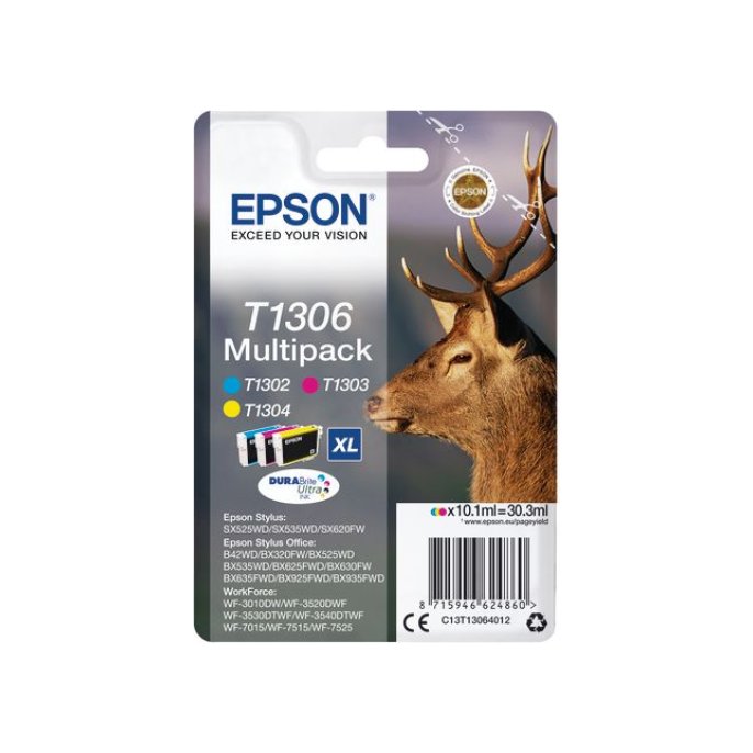 Epson T1306 Inktcartridge Multipack Kleur (pak 3 stuks)