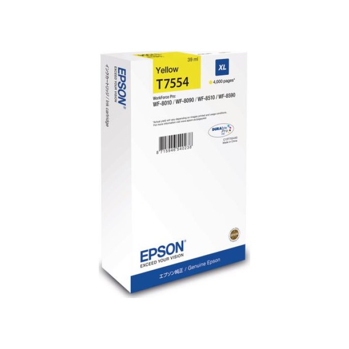 Epson T7554 Inktcartridge Hoog Capaciteit Geel