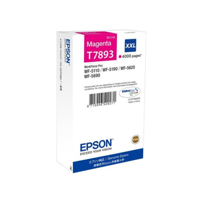 Epson T7893 Inktcartridge Hoog Capaciteit Magenta