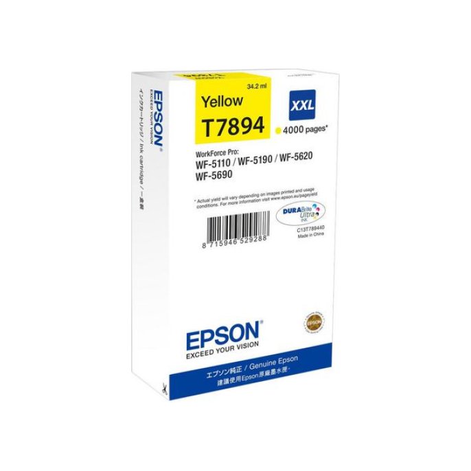 Epson T7894 Inktcartridge Hoog Capaciteit Geel