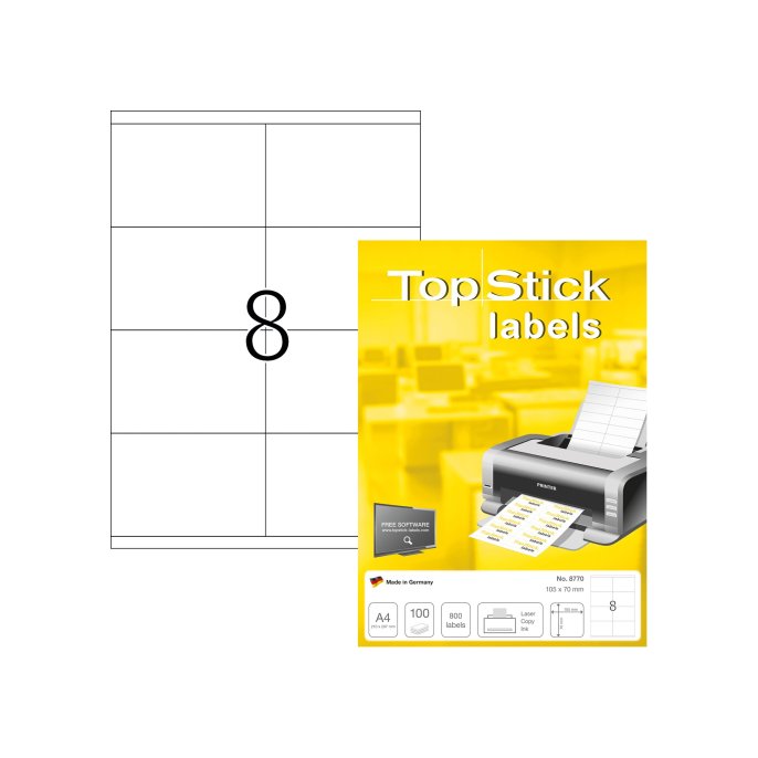 Etiket Topstick ILC 105x70mm wit/pk800