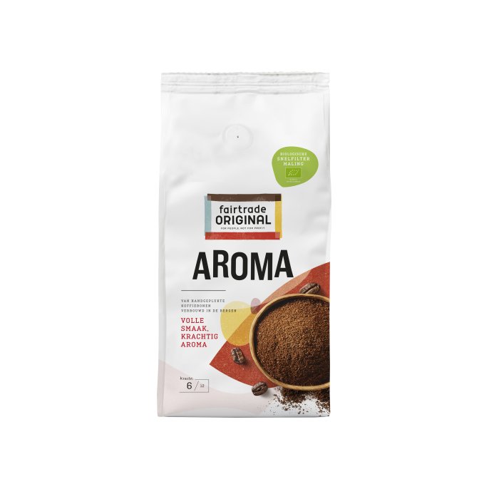 FAIR TRADE ORIGINAL Aroma Biologische Gemalen Koffie (doos 4 kilogram)