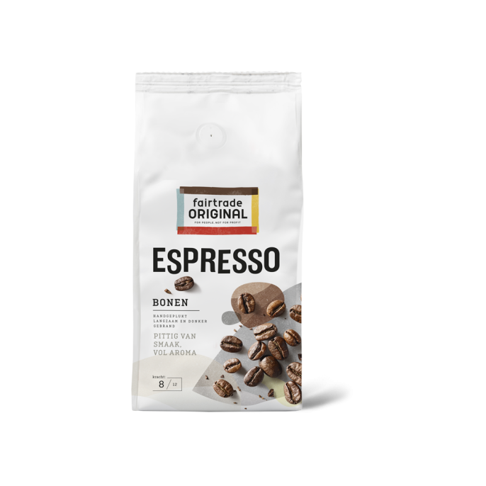 FAIR TRADE ORIGINAL Espresso Koffiebonen (doos 4 x 1000 gram)