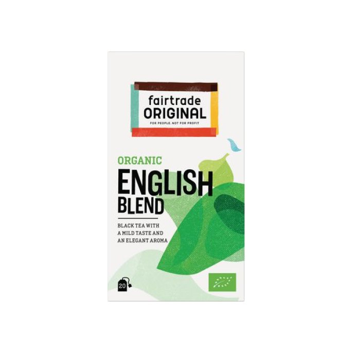 FAIR TRADE ORIGINAL Organic English Blend Thee (doos 6 x 20 stuks)